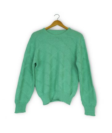 Pull coupe loose vert