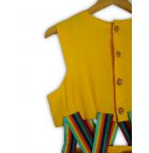 Robe unie jaune-3