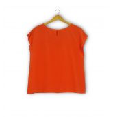 T-shirt orange en soie-2