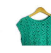 Top en crochet bleu turquoise-2