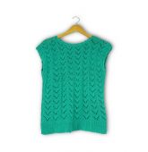 Top en crochet bleu turquoise-1