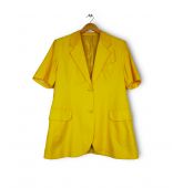 Veste tailleur manches courtes jaune-1