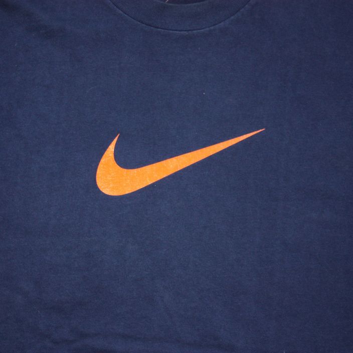 T-shirt vintage Nike 90s Athletic Center Swoosh bleu marine